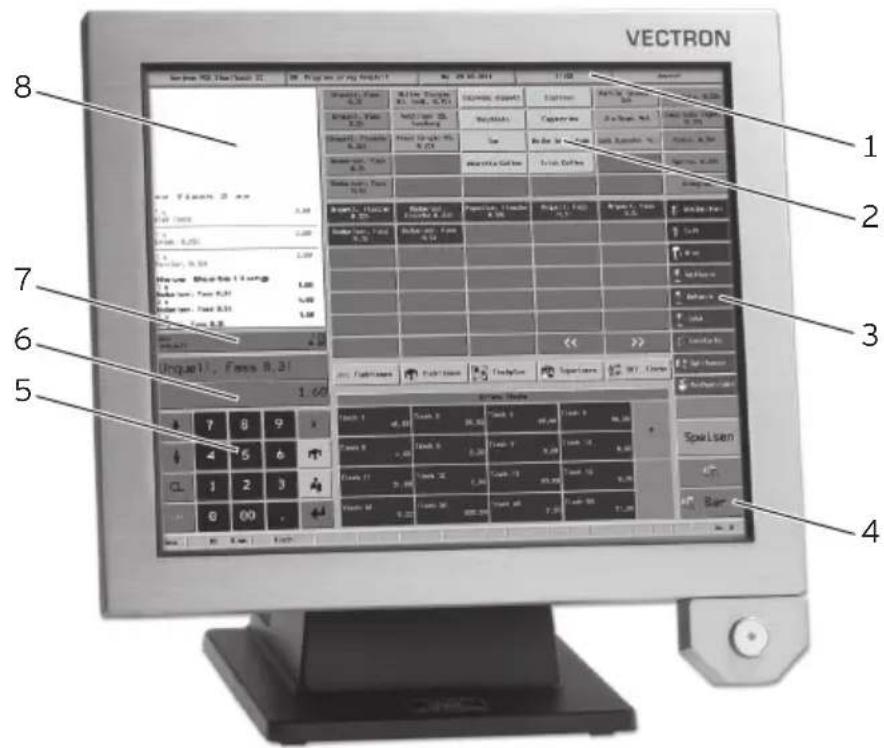 Vectron POS SteelTouch II - Daten in die SteelTouch II eingeben - 1