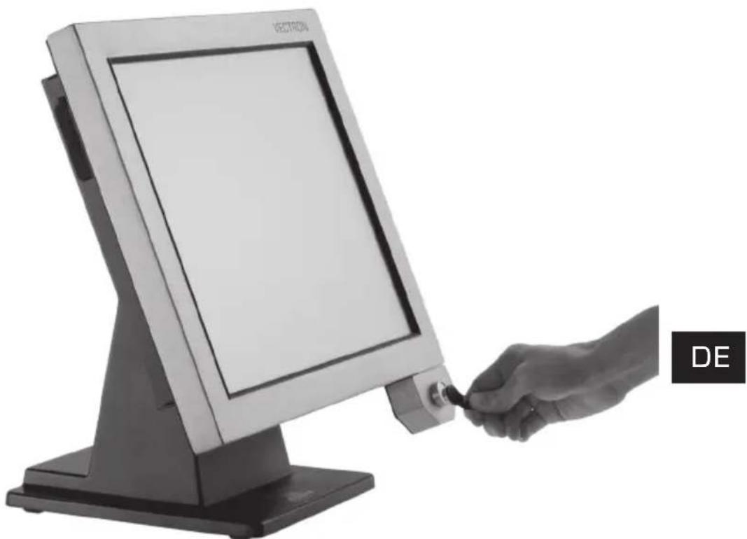 Vectron POS SteelTouch II - Mit dem Bedienerschlüssel anmelden - 7