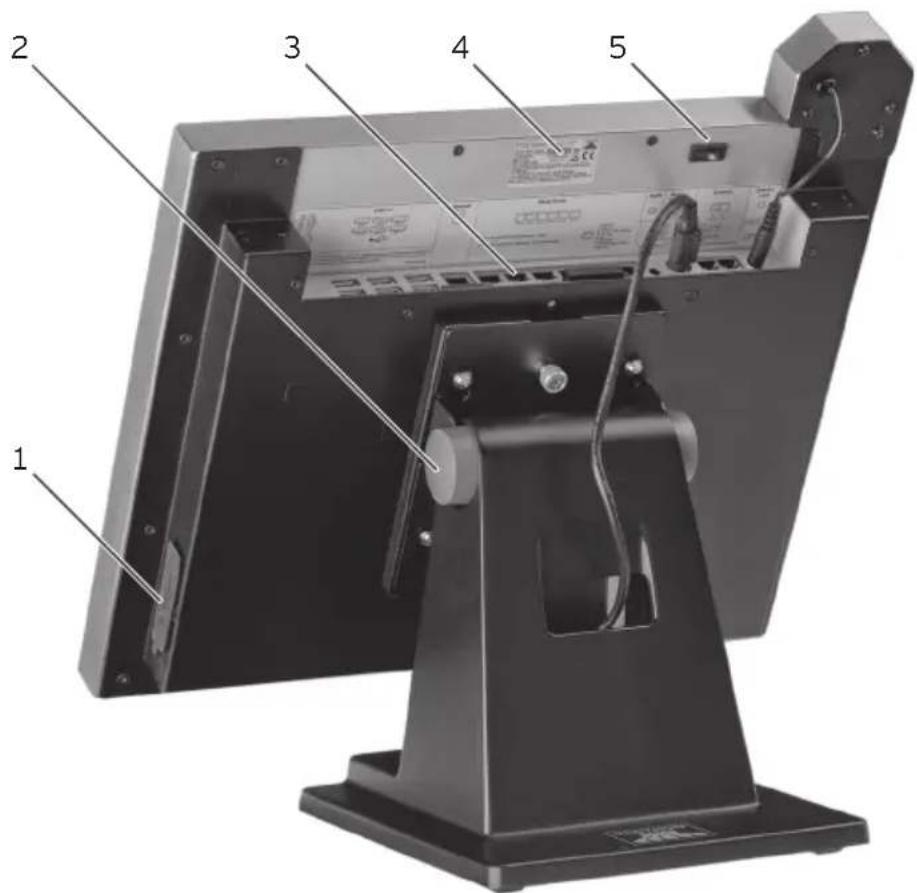 Vectron POS SteelTouch II - SteelTouch II Ansicht von hinten - 1