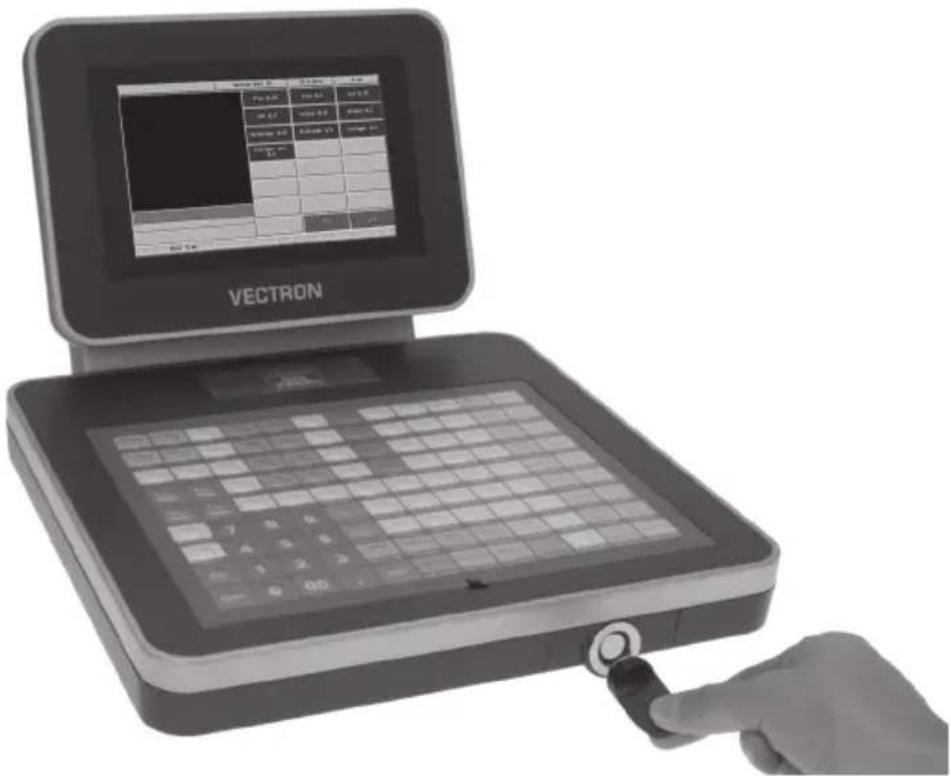 Vectron POS Mini II - Mit dem Bedienerschlüssel anmelden - 7