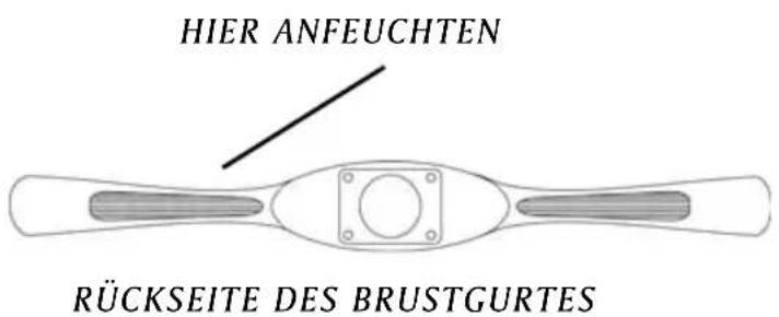 Horizon Fitness Ti 21 - POSITIONIERUNG DES BRUSTGURTES UND ANFEUCHTUNG DER ELEKTRODEN - 2