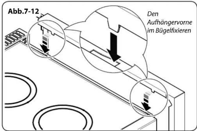 Abb.7-12 Den Aufhängervorne im Bügelfixieren