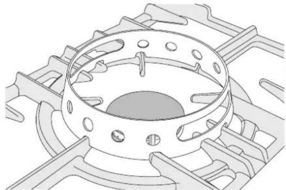 FALCON 1092 Continental De Luxe - Wok-Ring für mittleren Brenner - 1