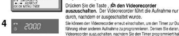 DUAL DVC 601 - Timergesteuerte Aufnahme mit Hilfe von ShowView - 4