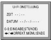 DUAL DVC 601 - Einstellen von Uhrzeit und Datum - 1