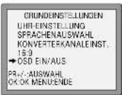 DUAL DVC 601 - OSD (Statuseinblendung) EIN/AUS - 2