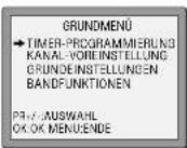DUAL DVC 601 - OSD (Statuseinblendung) EIN/AUS - 1