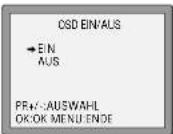DUAL DVC 601 - OSD (Statuseinblendung) EIN/AUS - 3