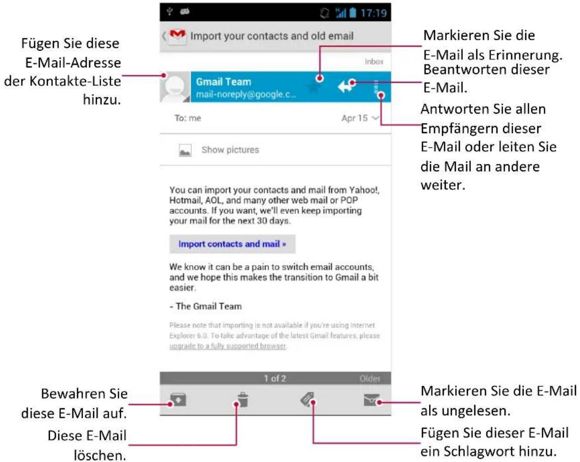 Fügen Sie diese E-Mail-Adresse der Kontakte-Liste hinzu. Import your contacts and old email Gmail Team mail-noreply@google.c... To: me Show pictures You can import your contacts and mail from Yahoo! Hotmail, AOL, and many other web mail or POP accounts. If you want, we'll even keep importing your mail for the next 30 days. Import contacts and mail We know it can be a pain to switch email accounts, and we hope this makes the transition to Gmail a bit easier. - The Gmail Team Please note that importing is not available if you're using Internet Explorer 6.0. To take advantage of the latest Gmail features, please upgrade to a fully supported browser. Bewahren Sie diese E-Mail auf. Diese E-Mail löschen. 1 of 2 Older Markieren Sie die E-Mail als Erinnerung. Beantworten dieser E-Mail. Antworten Sie allen Empfängern dieser E-Mail oder leiten Sie die Mail an andere weiter. Markieren Sie die E-Mail als ungelesen. Fügen Sie dieser E-Mail ein Schlagwort hinzu.