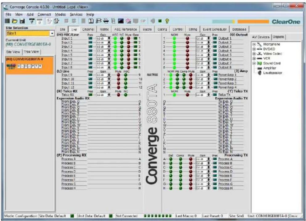 ClearOne Converge SR 1212 - Accessing Web Builder - 1