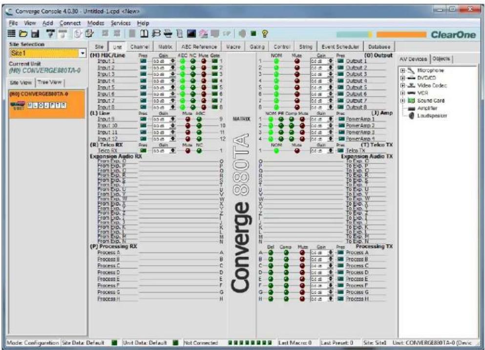 ClearOne Converge SR 1212 - Accessing Event Log - 1