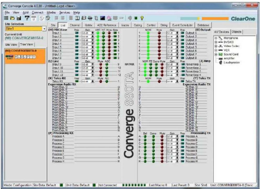 ClearOne Converge SR 1212 - Accessing Device Log - 1
