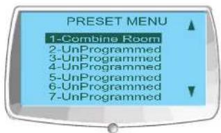 ClearOne Converge SR 1212 - Executing Presets Using the LCD Preset Menu - 1