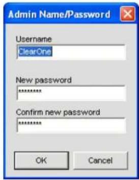 ClearOne Converge SR 1212 - User name/Passwords - 1