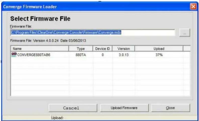 ClearOne Converge SR 1212 - Accessing Firmware Loader - 1