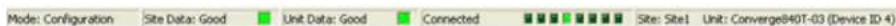 ClearOne Converge SR 1212 - Status Bar - 1