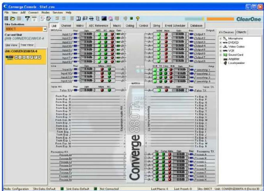 ClearOne Converge SR 1212 - Accessing Configuration Mode - 1