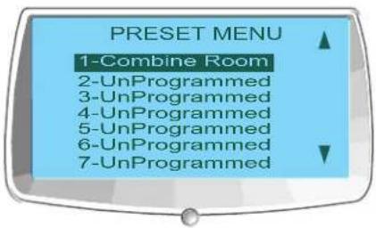 ClearOne Converge SR 1212 - Accessing the Presets Menu - 1