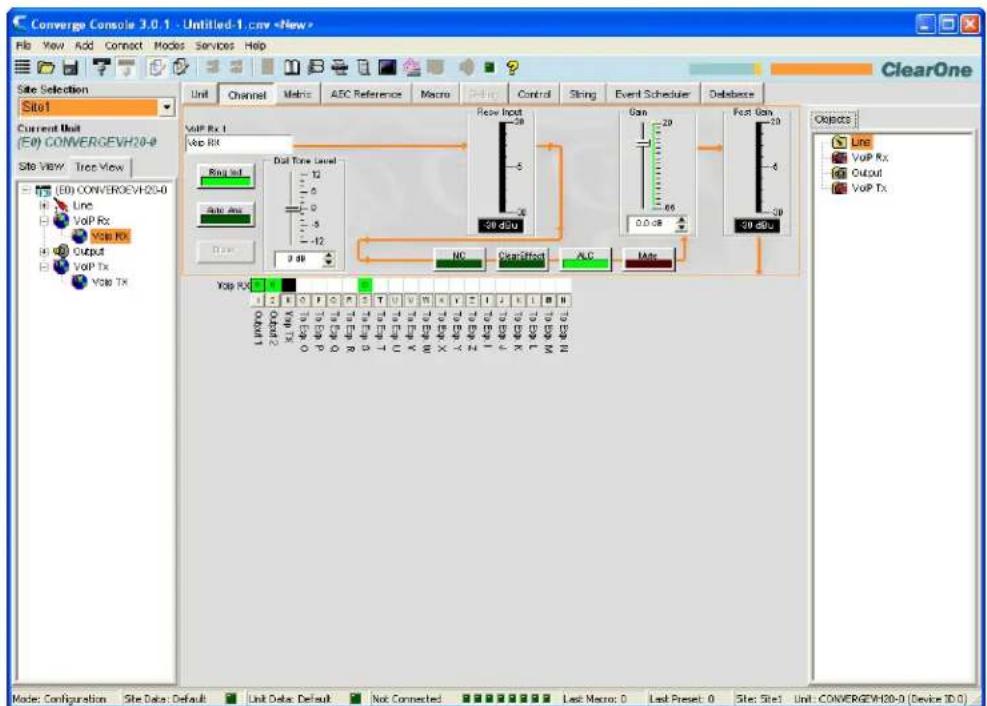 ClearOne Converge SR 1212 - Accessing Telco/VoIP Rx Settings - 2