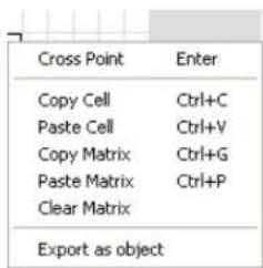 ClearOne Converge SR 1212 - Cross Point Shortcut Menu - 1
