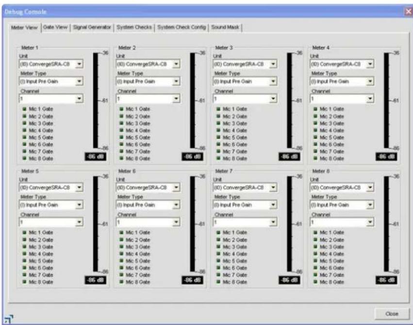 ClearOne Converge SR 1212 - Meter View Tab - 1