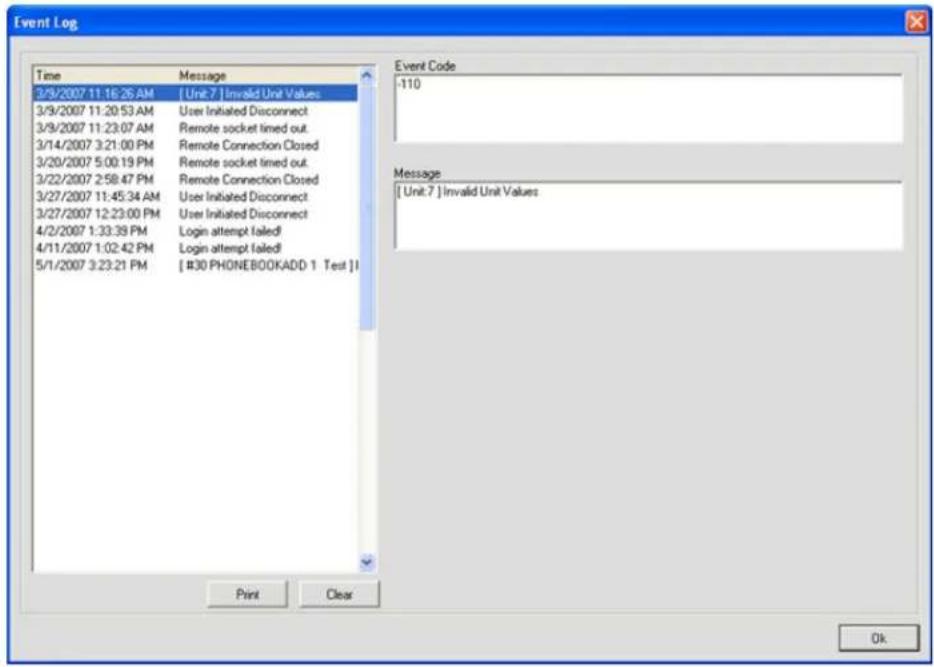 ClearOne Converge SR 1212 - Using Event Log - 1