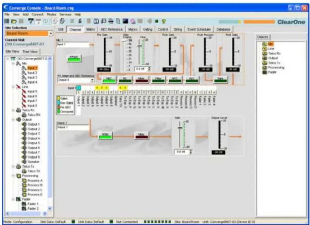 ClearOne PRO 880T - Accessing Channel Gating Configurations - 1