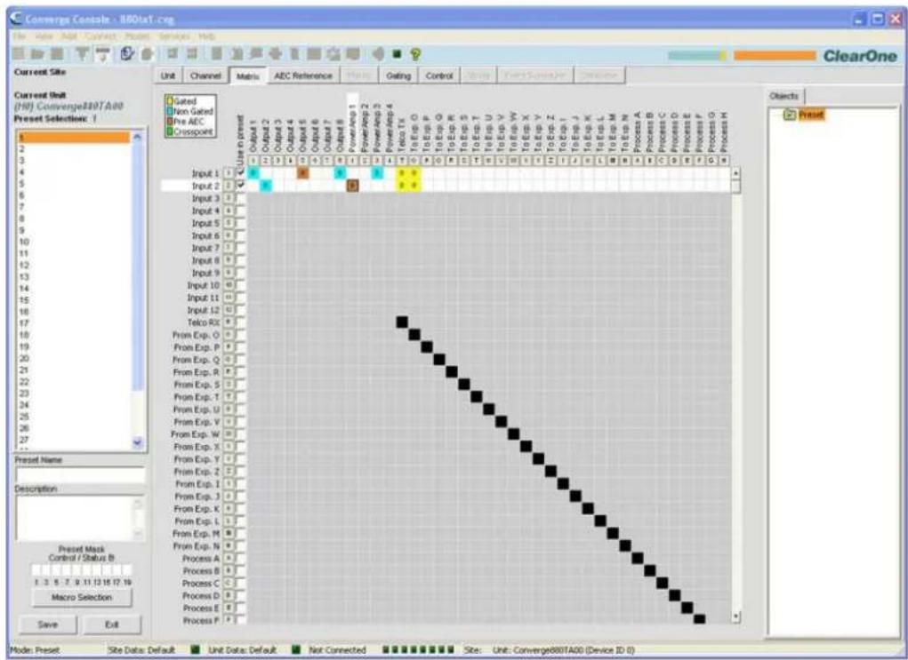 ClearOne PRO 880T - Accessing Preset Mode - 1