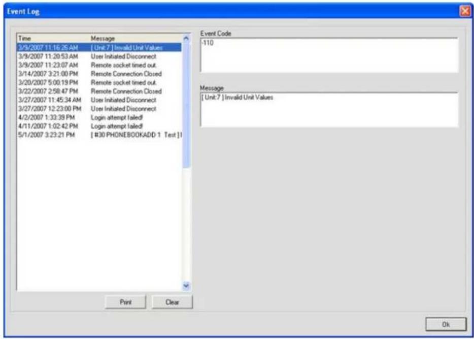 ClearOne PRO 880T - Using Event Log - 1