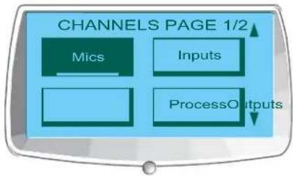 ClearOne PRO 880T - Accessing the Channels Menu - 1