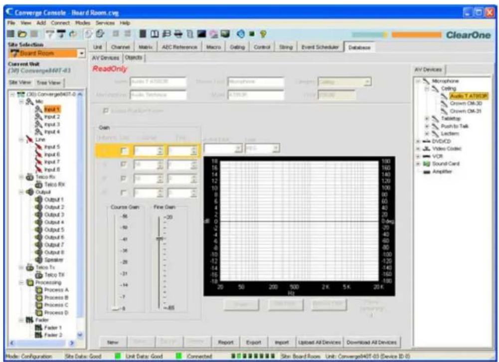 ClearOne PRO 880T - Accessing the Database - 1