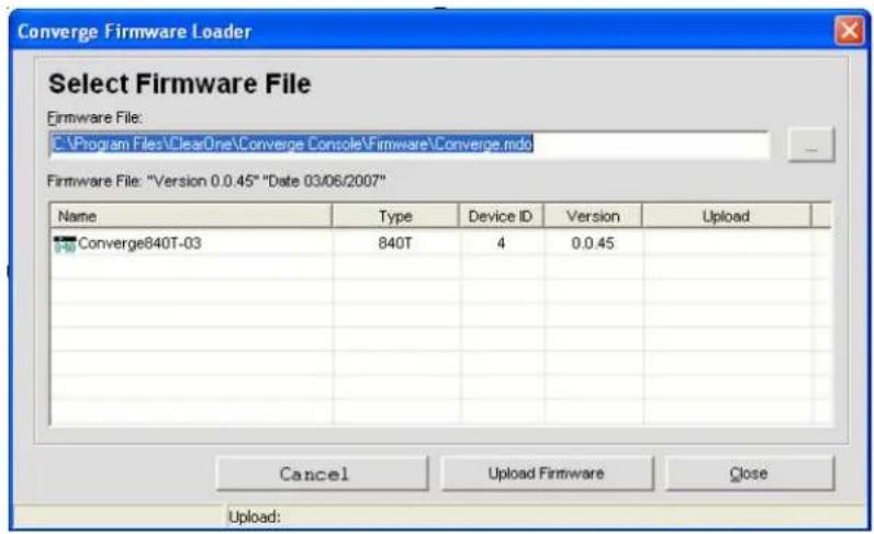 ClearOne PRO 880T - Accessing Firmware Loader - 1