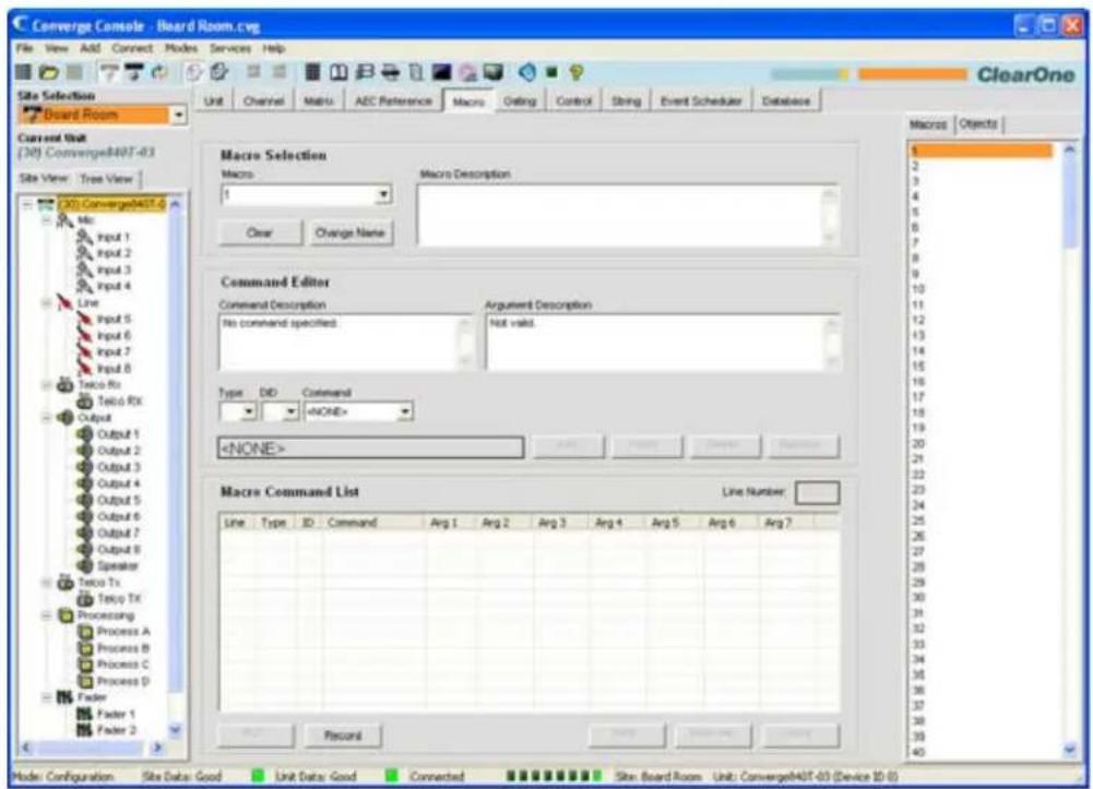 ClearOne PRO 880T - Accessing Macros - 1