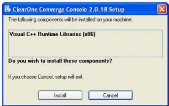 ClearOne PRO 880T - INSTALLING CONVERGE CONSOLE - 1