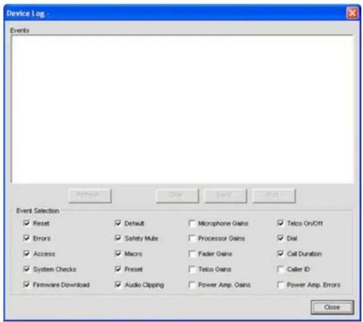 ClearOne PRO 880T - Using Device Log - 1