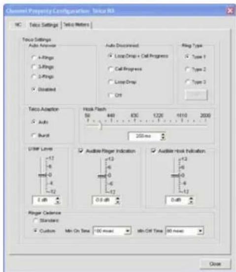 ClearOne PRO 880T - Telco Settings Tab - 1