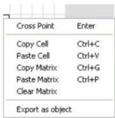 ClearOne PRO 880T - Cross Point Shortcut Menu - 1