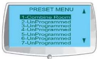 ClearOne PRO 880T - Executing Presets Using the LCD Preset Menu - 1