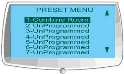 ClearOne PRO 880T - Accessing the Presets Menu - 1