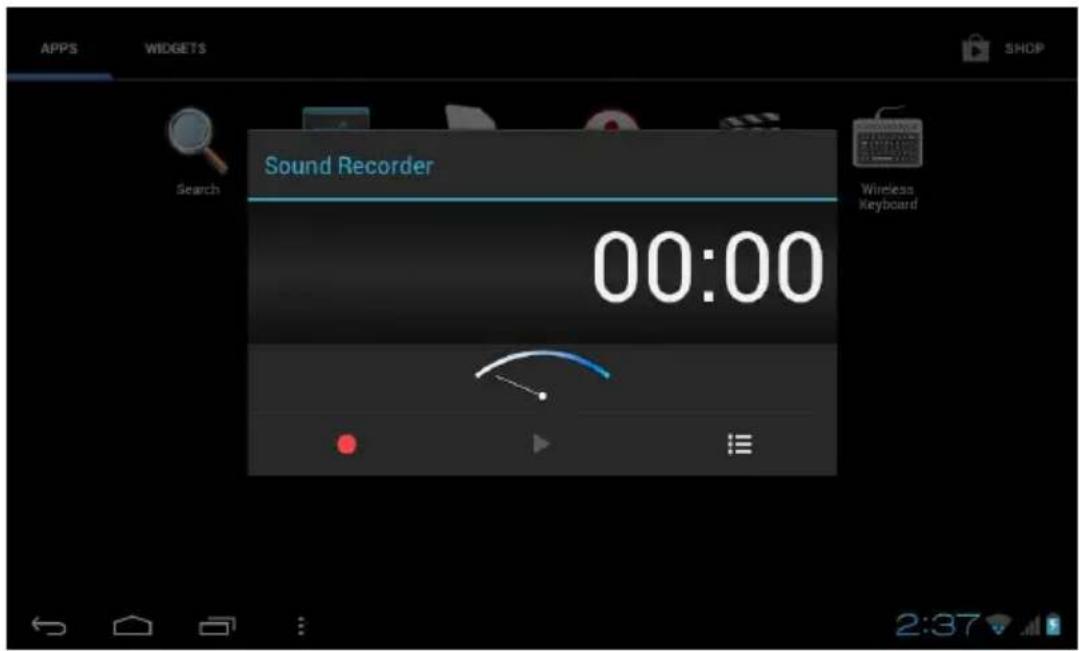 APP5 WIDGETS SHOP Search Sound Recorder 00:00 Wireless Keyboard ≡ 2:37