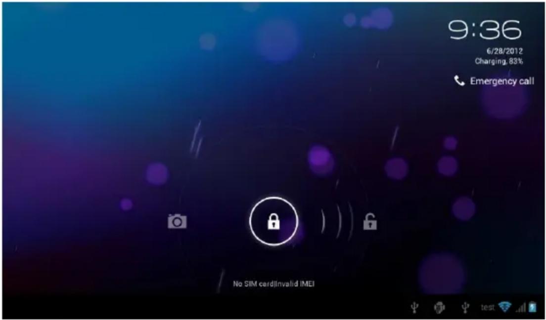 9:36 6/28/2012 Charging, 83% Emergency call No SIM cardinal IMEI