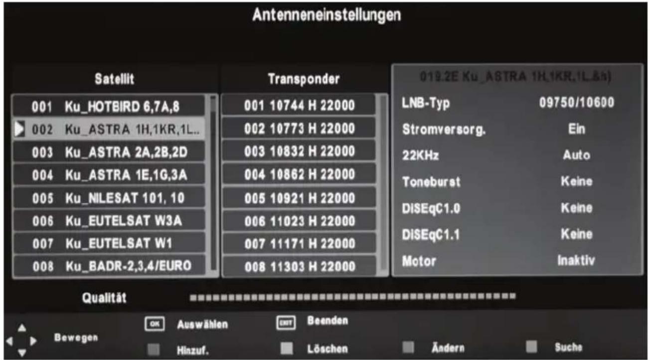 XORO HTC 2442 HD - Antenneneinstellungen - Vorbereitung - 1