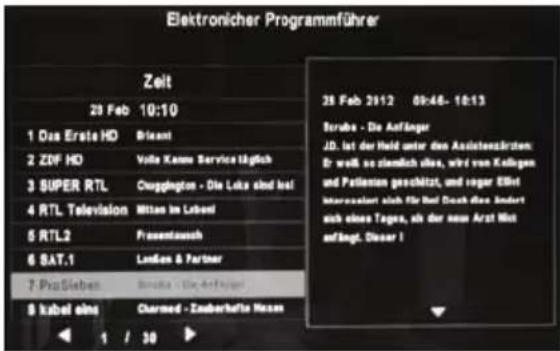XORO HTC 2442 HD - Elektronischer Programmführer (EPG) - 1