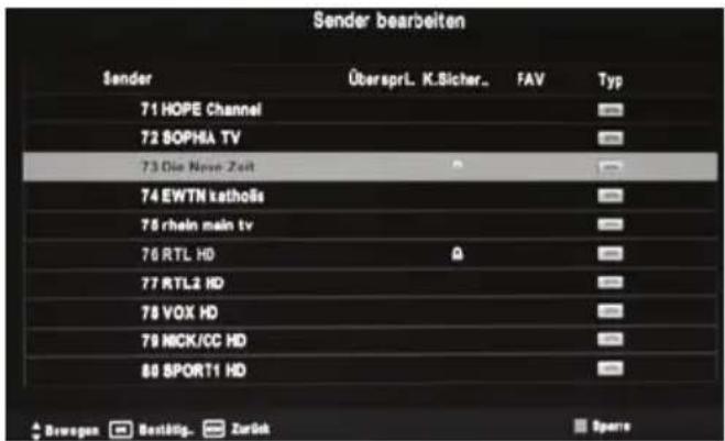 XORO HTC 2442 HD - Sender sperren - 1