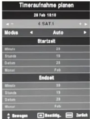 XORO HTC 2442 HD - Timeraufnahme programmieren - 1
