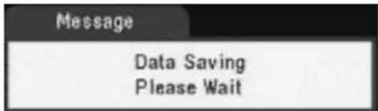 Message Data Saving Please Wait