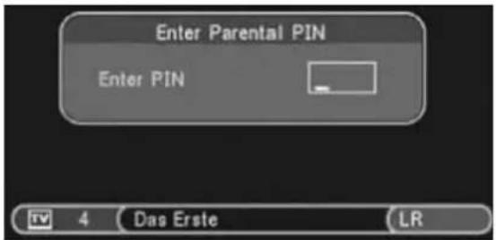 Enter Parental PIN Enter PIN TV 4 Das Erste LR