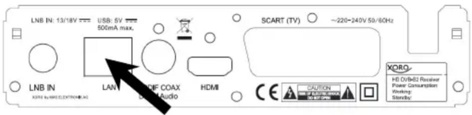 XORO HRS 8664 - Anschluss an das Netzwerk (LAN/Ethernet) - 1