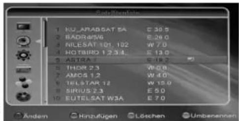 XORO HRS 8540 - Satellitenliste - 1