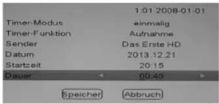 XORO HRS 8540 - Timeraufnahmen programmieren - 1